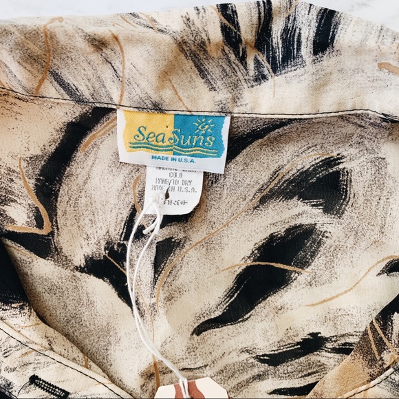 Vintage oversized cropped patterned blouse L - Picture 2 of 6